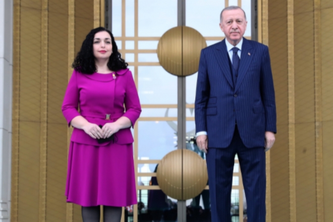 Cumhurba�kan� Erdo�an, Kosova Cumhurba�kan� Sadriu ile ortak bas�n toplant�s� d�zenledi